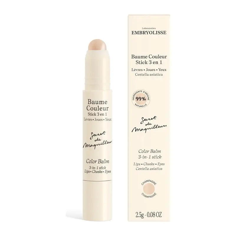 Embryolisse Baume Couleur Stick 3-in-1 Champagne, 2,5 g