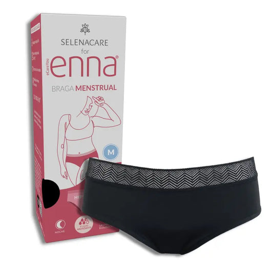 Enna Braga Menstrual Modern Hipster Yö - Runsas vuoto, koko M, musta