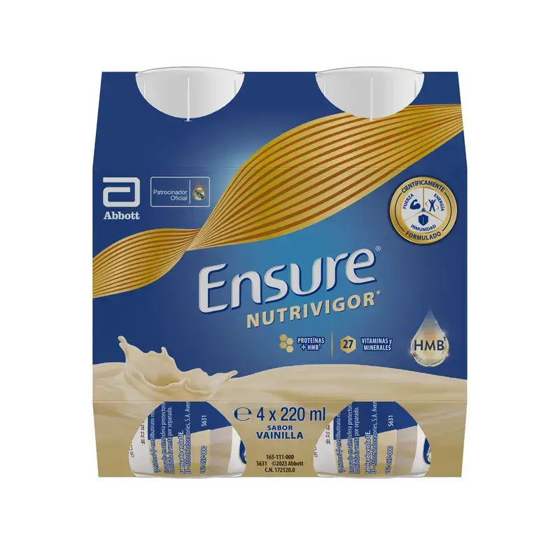 Ensure Nutrivigor -vaniljajuoma aikuisille, 4 pulloa à 220 ml