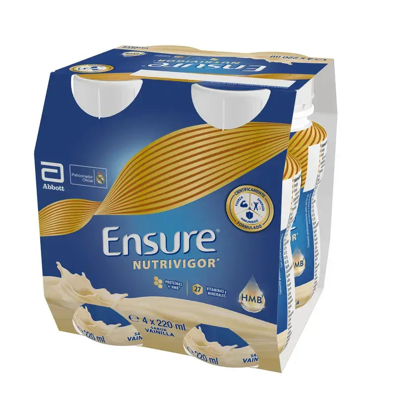 Ensure Nutrivigor -vaniljajuoma aikuisille, 4 pulloa à 220 ml