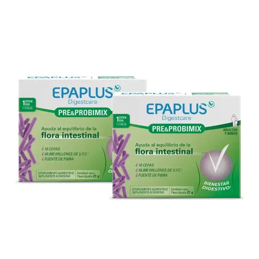 Epaplus Digestcare Pre&Probimix 7 pussia, 2 pakkausta