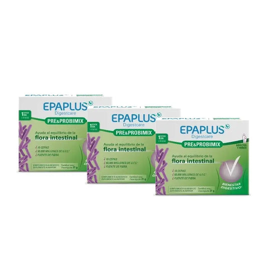 Epaplus Digestcare Pre&Probimix 7 annospussia, 3 pakkausta