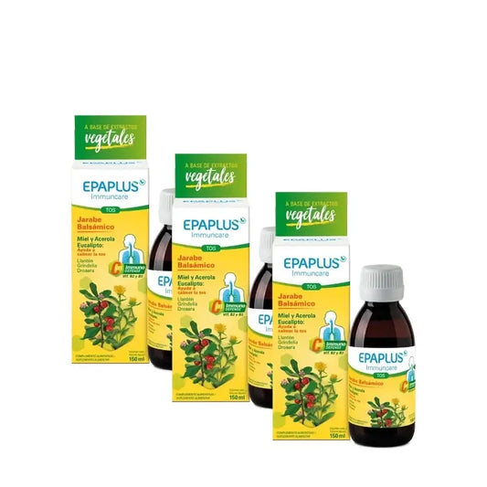 Epaplus Immuncare Yskänlääke, siirappi aikuisille, sitruuna, 150 ml, 3 kpl:n pakkaus