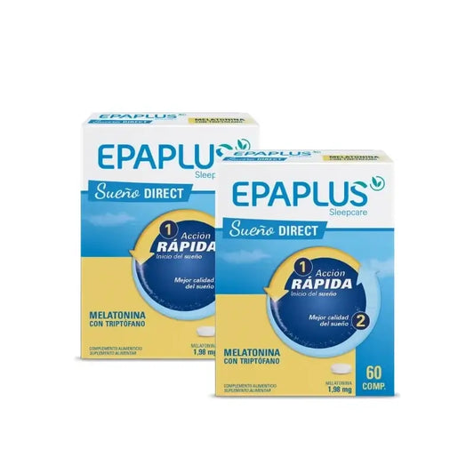 Epaplus Sleepcare Melatoniini Direct Tryptofaani Plus 60 tablettia, 2 pakkausta