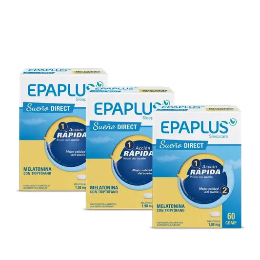 Epaplus Sleepcare Melatoniini Direct Tryptofaani Plus 60 tablettia, 3 pakkausta
