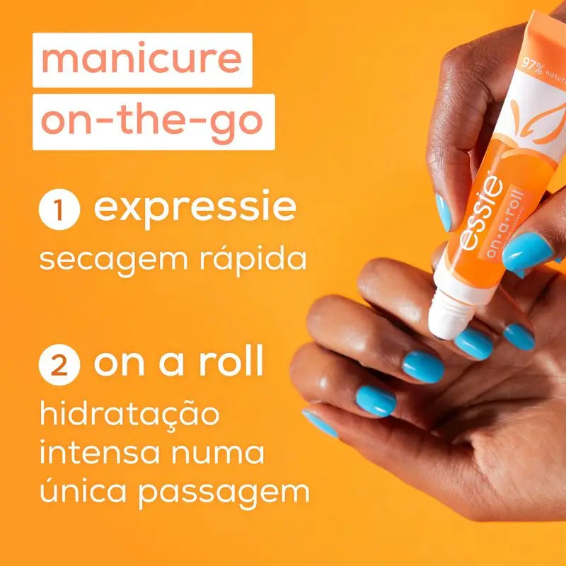 Essie On A Roll Apricot -kosteuttava öljy kynsille ja kynsinauhoille.