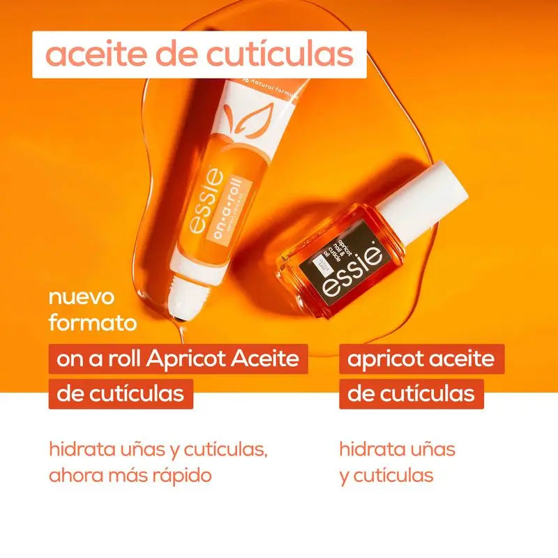 Essie On A Roll Apricot -kosteuttava öljy kynsille ja kynsinauhoille.