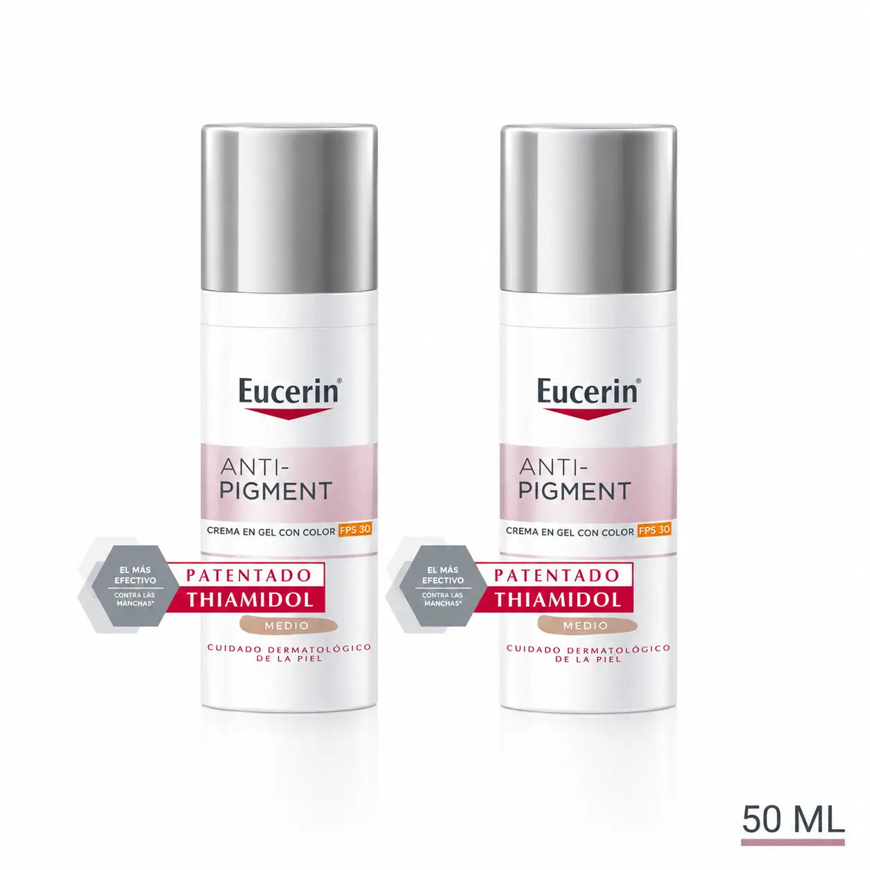 Eucerin Anti-Pigment Solar -päivävoide SPF 30, keskisävy, 50 ml, 2 kpl:n pakkaus