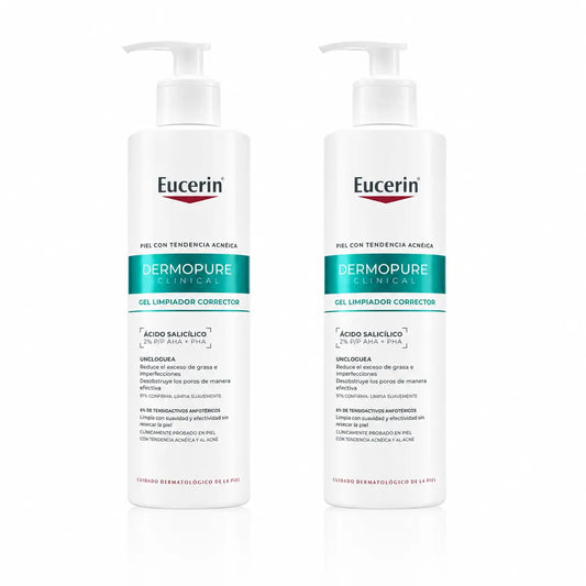 Eucerin Dermopure kolminkertaisvaikutteinen puhdistusgeeli, 400 ml, 2 kpl:n pakkaus