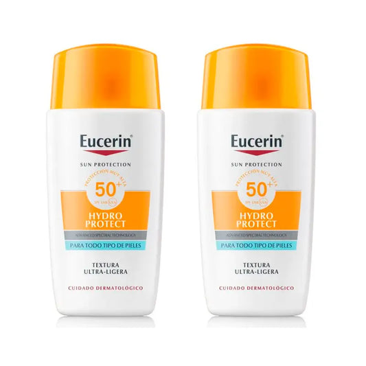 Eucerin Duplo Solar Face Hydro Protect Fluid Spf50+, 2 x 50 Ml
