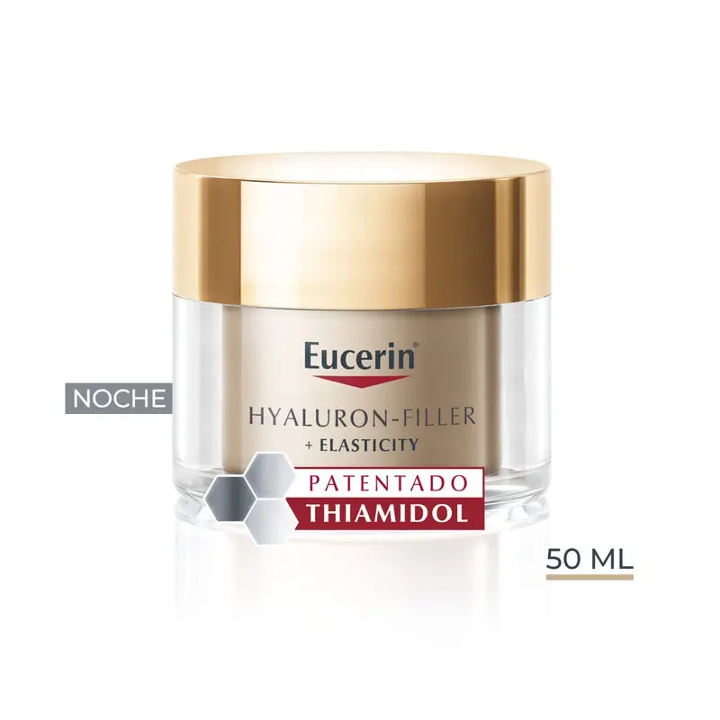 Eucerin Hyaluron Filler + Elasticity -yövoide, jossa on hyaluronihappoa, 50 ml