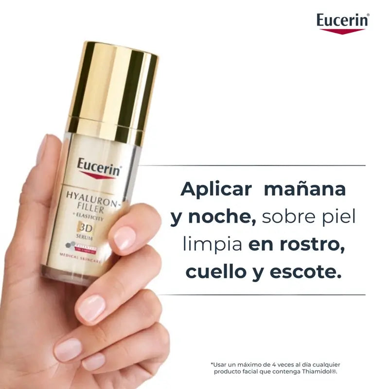 Eucerin Hyaluron Filler + Elasticity -seerumi, jossa on hyaluronihappoa, 30 ml