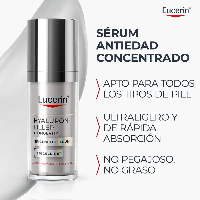 Eucerin Hyaluron-Filler + Longevity Epigenetic Serum, 30 ml