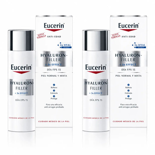 Eucerin Hyaluron Filler Normaali/Sekaiho, 50 ml, 2 kpl:n pakkaus