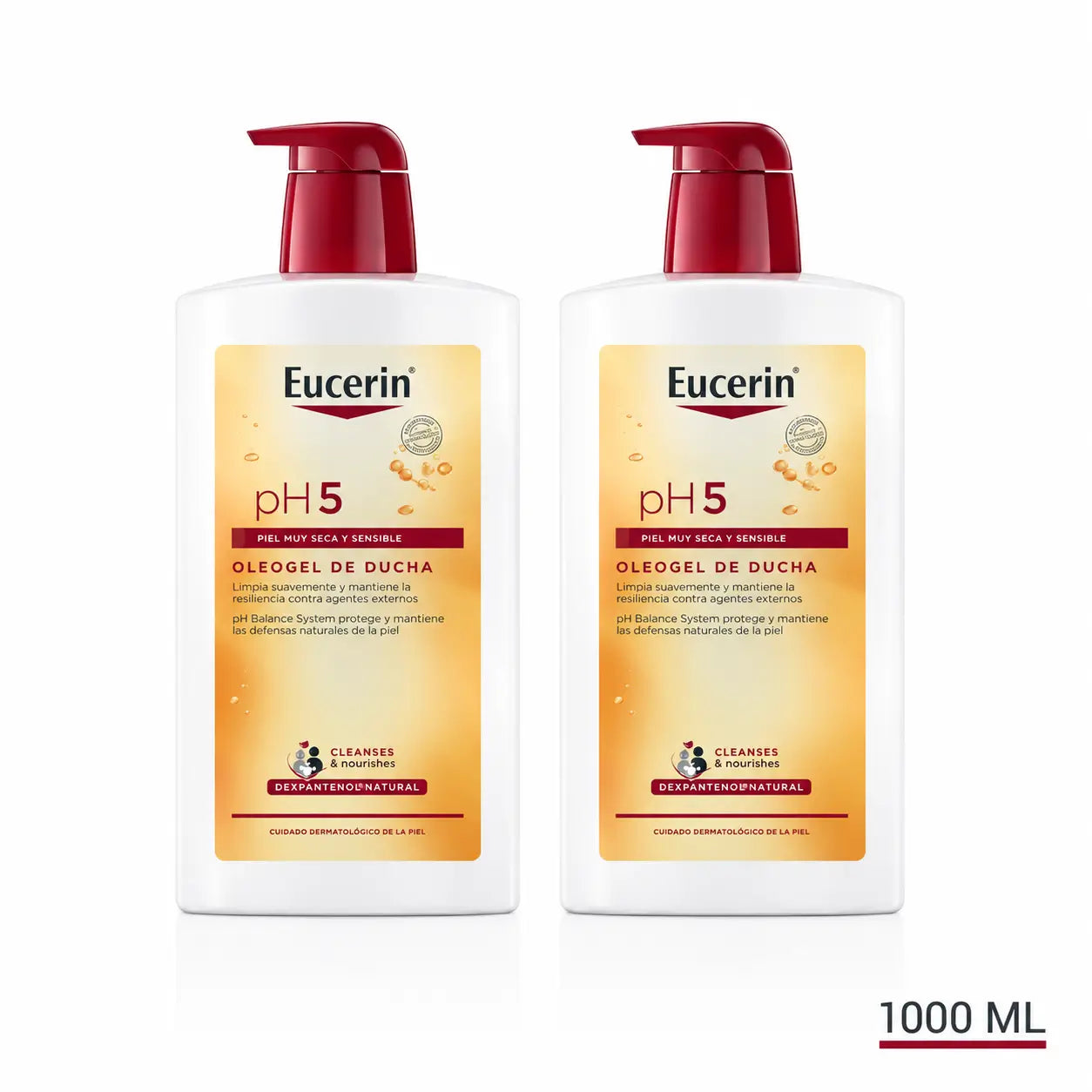 Eucerin Oleogel Ph5 -suihkugeeli, 1000 ml, 2 kpl:n pakkaus