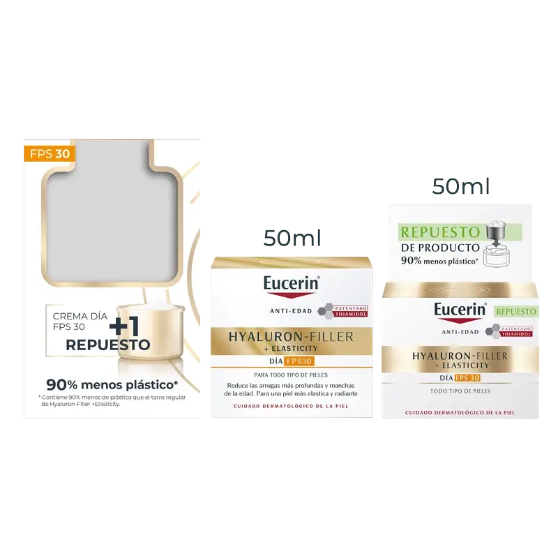 Eucerin Anti-Aging Elasticity -päivävoide SPF 30, 50 ml + täyttöpakkaus, 50 ml