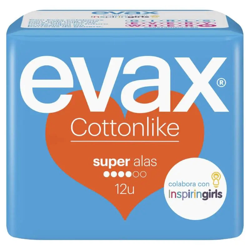Evax Cottonlike Super -siipiset terveyssiteet, 12 kpl