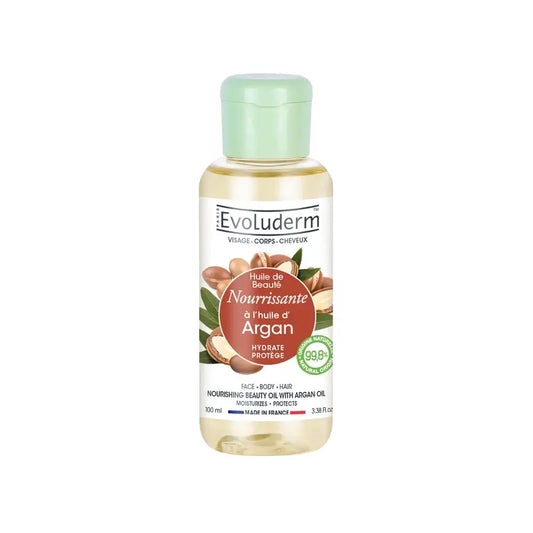 Evoluderm kauneusöljy, jossa on arganöljyä, 100 ml
