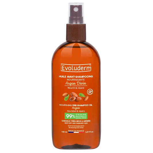 Evoluderm Argan Divin -ravitseva esishampooöljy, 150 ml