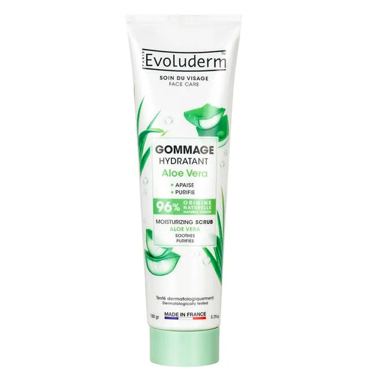 Evoluderm Aloe Vera -kosteuttava kasvojen kuorinta-aine, 150 g