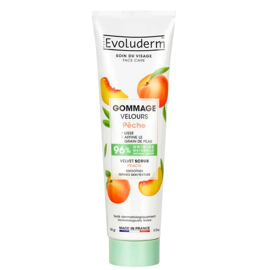 Evoluderm Persikan tuoksuinen kasvojen kuorinta-aine, 150 g