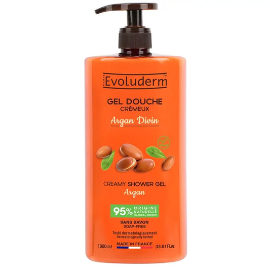 Evoluderm Argan Divin -suihkugeeli, 1000 ml