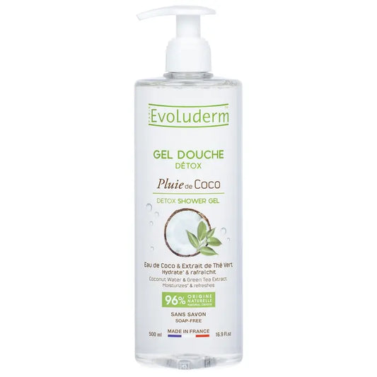 Evoluderm Detox-suihkugeeli, kookos, 500 ml