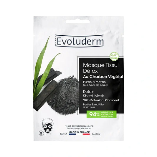 Evoluderm-hiilipohjainen detoks-lehtinaamio, 1 kpl / 19 