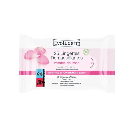 Evoluderm - puhdistuspyyhkeet kaikille ihotyypeille – Douceur Amande, 25 kpl