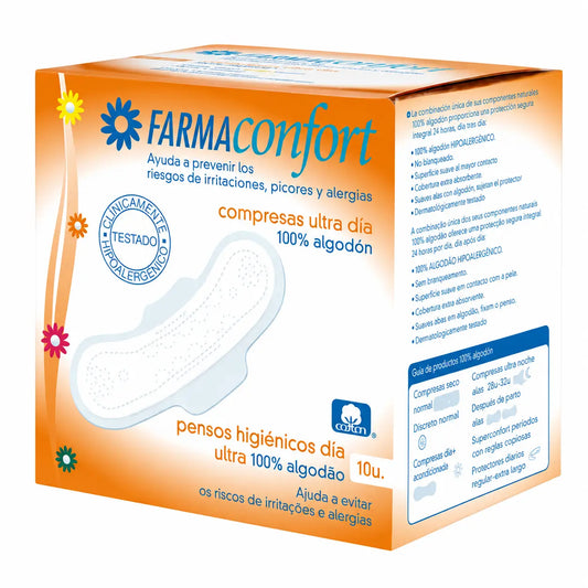 Farmaconfort 100 % puuvillaiset erittäin ohuet päiväliinat