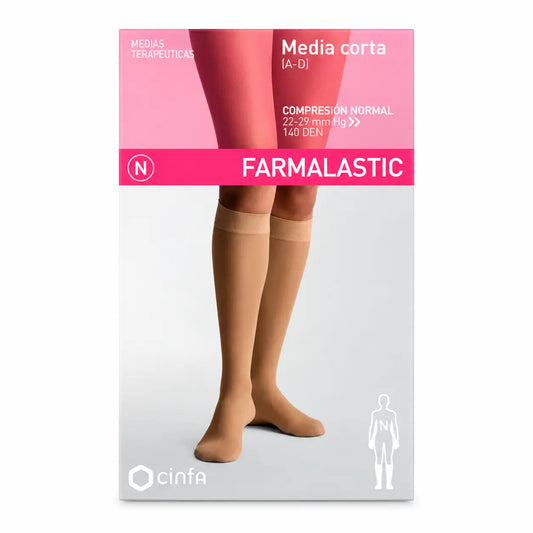 Farmalastic Media, lyhyt, normaali kompressio, musta, koko S