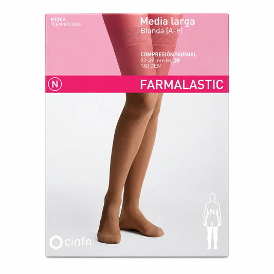 Farmalastic pitkähihainen vaalea paita, normaali kompressio, kamelinvärinen, koko L