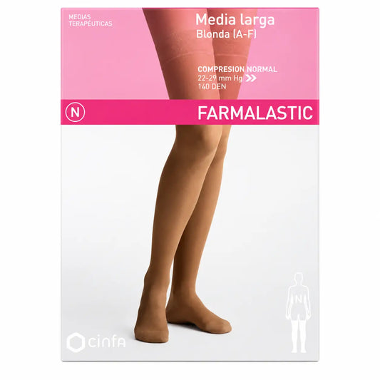 Farmalastic pitkähihainen vaalea paita, normaali kompressio, kamelinvärinen, koko M