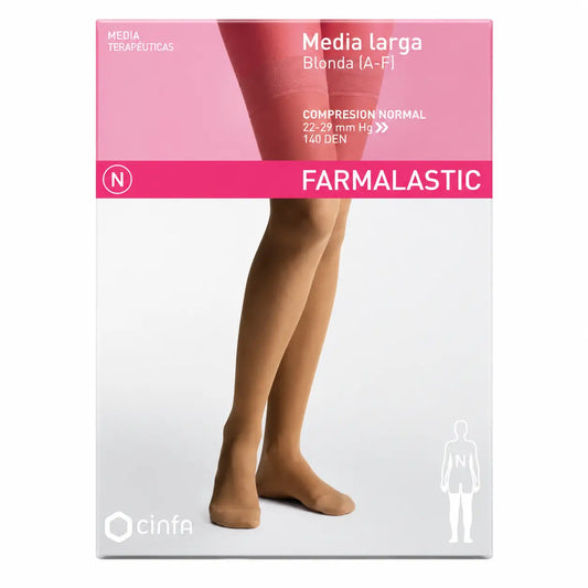 Farmalastic pitkähihainen vaalea paita, normaali kompressio, kamelinvärinen, koko XL