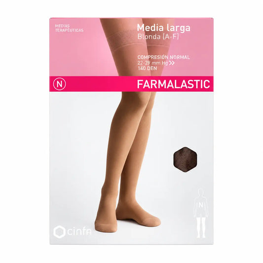 Farmalastic, pitkähihainen, vaalea, normaali kompressio, cappuccino, koko XL