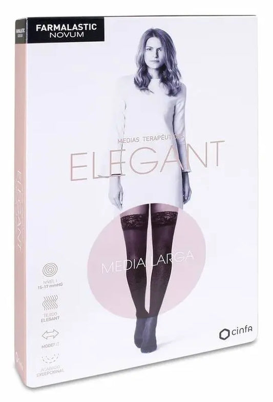 Farmalastic Novum Elegant Long Size Lightweight Compression Caviar Colour, Size 3