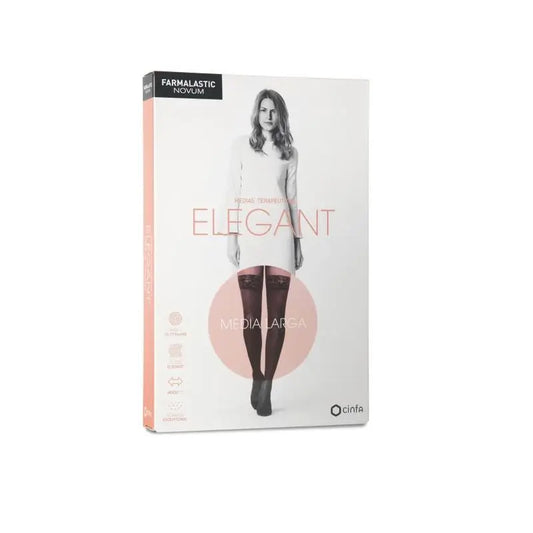 Farmalastic Novum Elegant Long Size Lightweight Compression Caviar Colour, Size 0