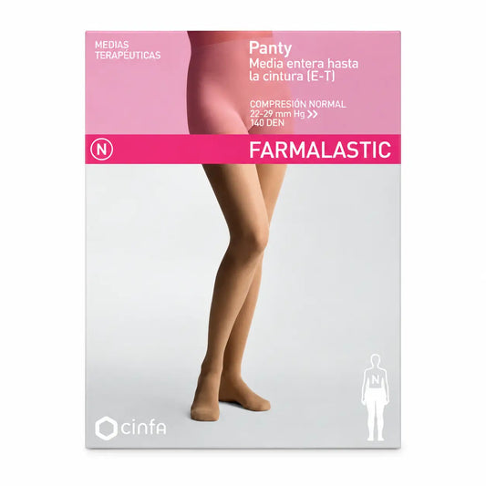 Farmalastic-kompressiosukkahousut, normaali kompressio, kamelinväriset, koko Reina