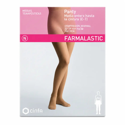 Farmalastic-kompressiosukkahousut, normaali kompressio, cappuccino, koko M