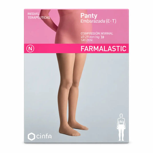 Farmalastic -raskauskompressiosukkahousut, normaali kompressio, beige, koko M