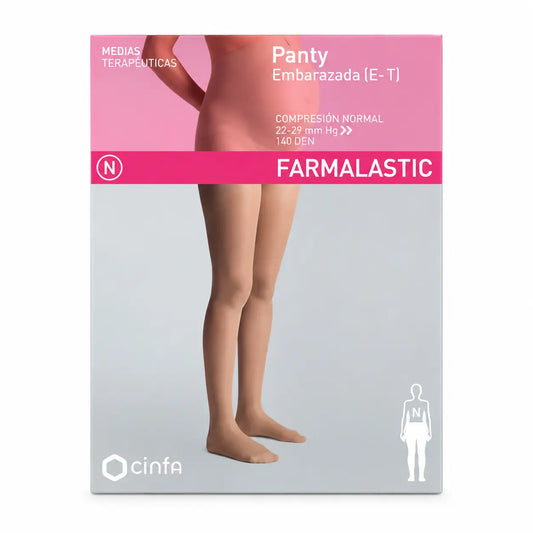 Farmalastic-kompressiosukkahousut, normaali kompressio, raskaana oleville, beige, koko S
