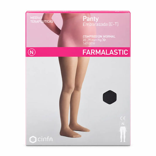 Farmalastic-kompressiosukkahousut, normaali kompressio, raskaana oleville, mustat, koko L