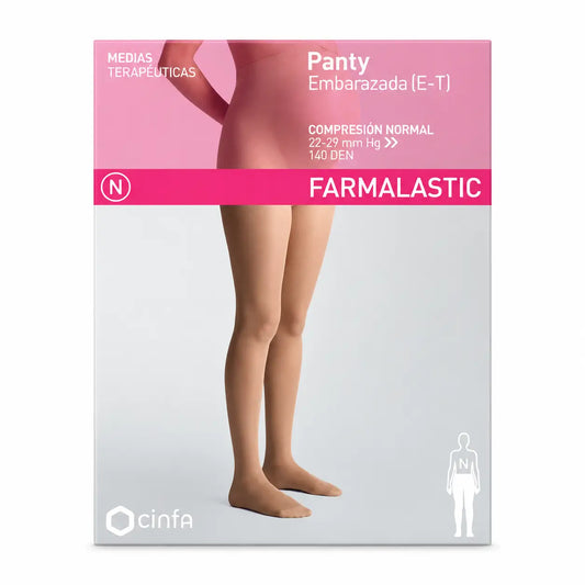 Farmalastic-kompressiosukkahousut, normaali kompressio, raskaana oleville, mustat, koko M
