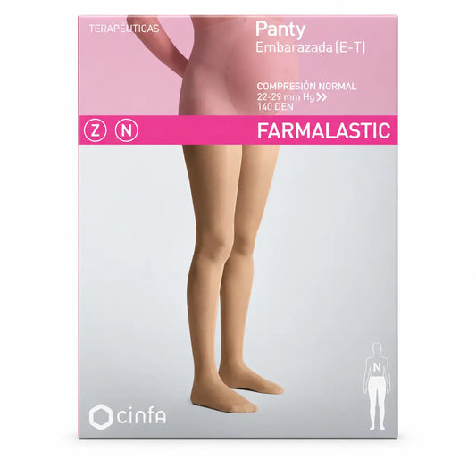 Farmalastic-kompressiosukkahousut, normaali kompressio, raskaana oleville, koko XL, mustat