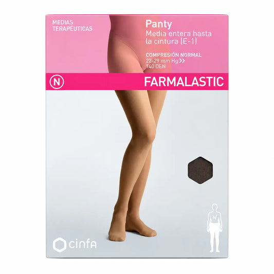 Farmalastic-kompressiosukkahousut, normaali kompressio, täyspitkät, musta, koko M