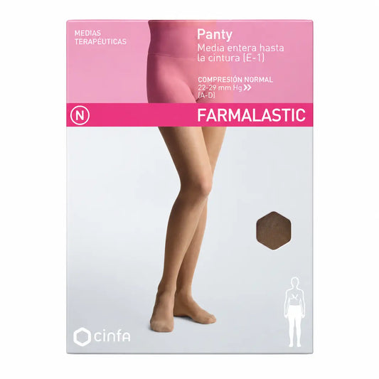 Farmalastic-kompressiosukkahousut, normaali kompressio, musta, koko L