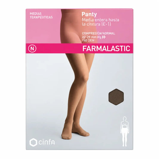 Farmalastic-kompressiosukkahousut, normaali kompressio, musta, koko S