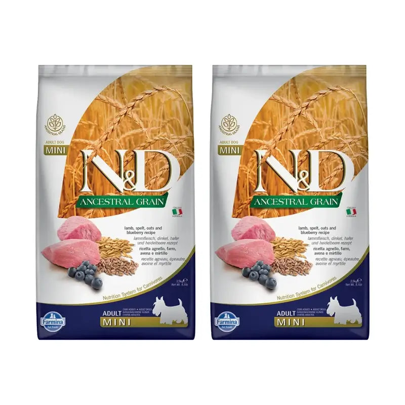 Farmina N&D Dog Ancestral Mini Lamb 7Kg, Dog Food, Pack Of 2