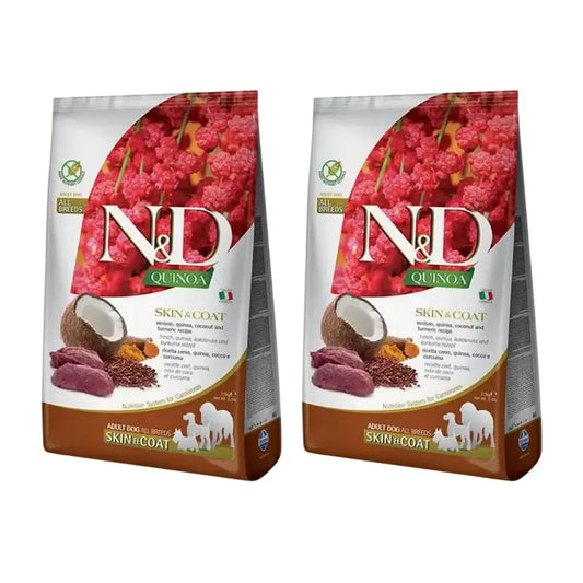 Farmina N&D Dog Quinoa Skin Coat Venison 7kg, Dog Food, Pack Of 2