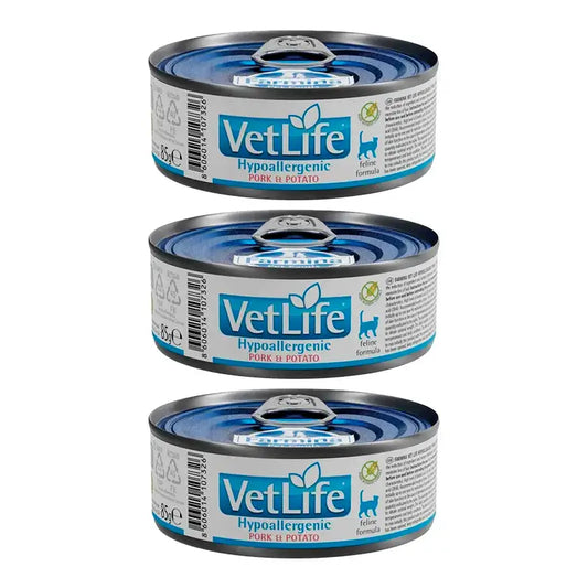 Farmina Vet Life Cat Hypoallergenic Pig, Pack 3 x Box 12X85Gr